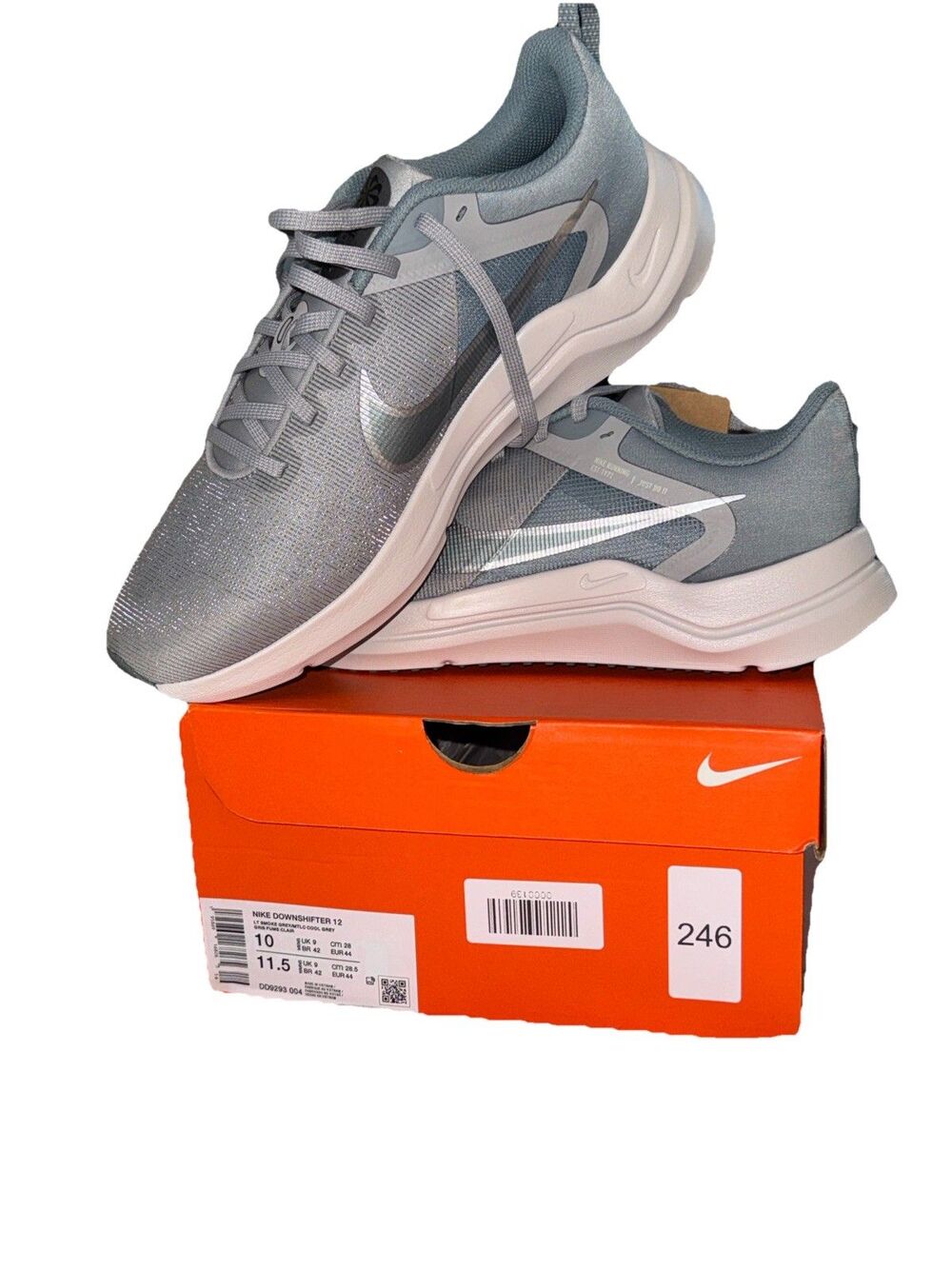 Nike Downshifter 12 Gray Running Sneakers Mens 10 Brand New In Box